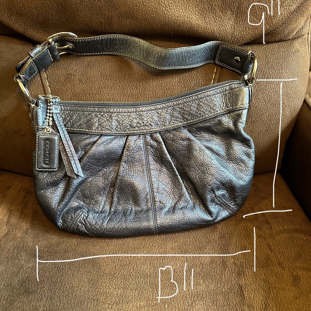 Coach Black Leather Shoulder Bag